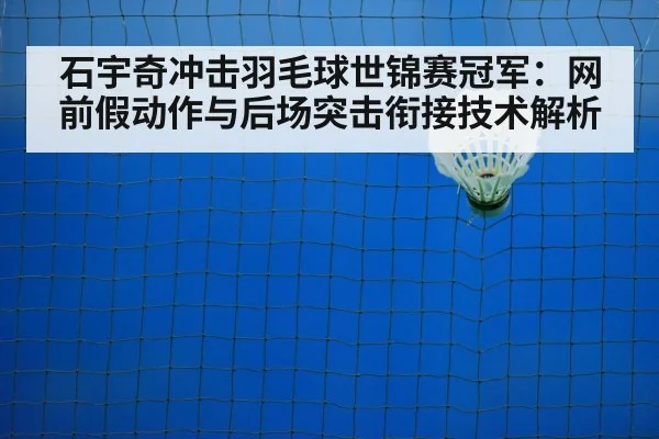 石宇奇冲击羽毛球世锦赛冠军:网前假动作与后场突击衔接技术解析